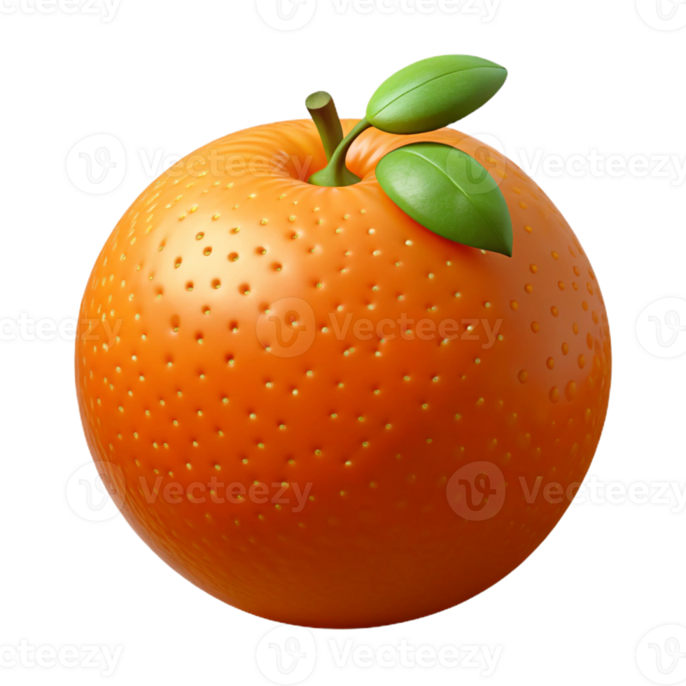 3D Render of a Juicy Orange png
