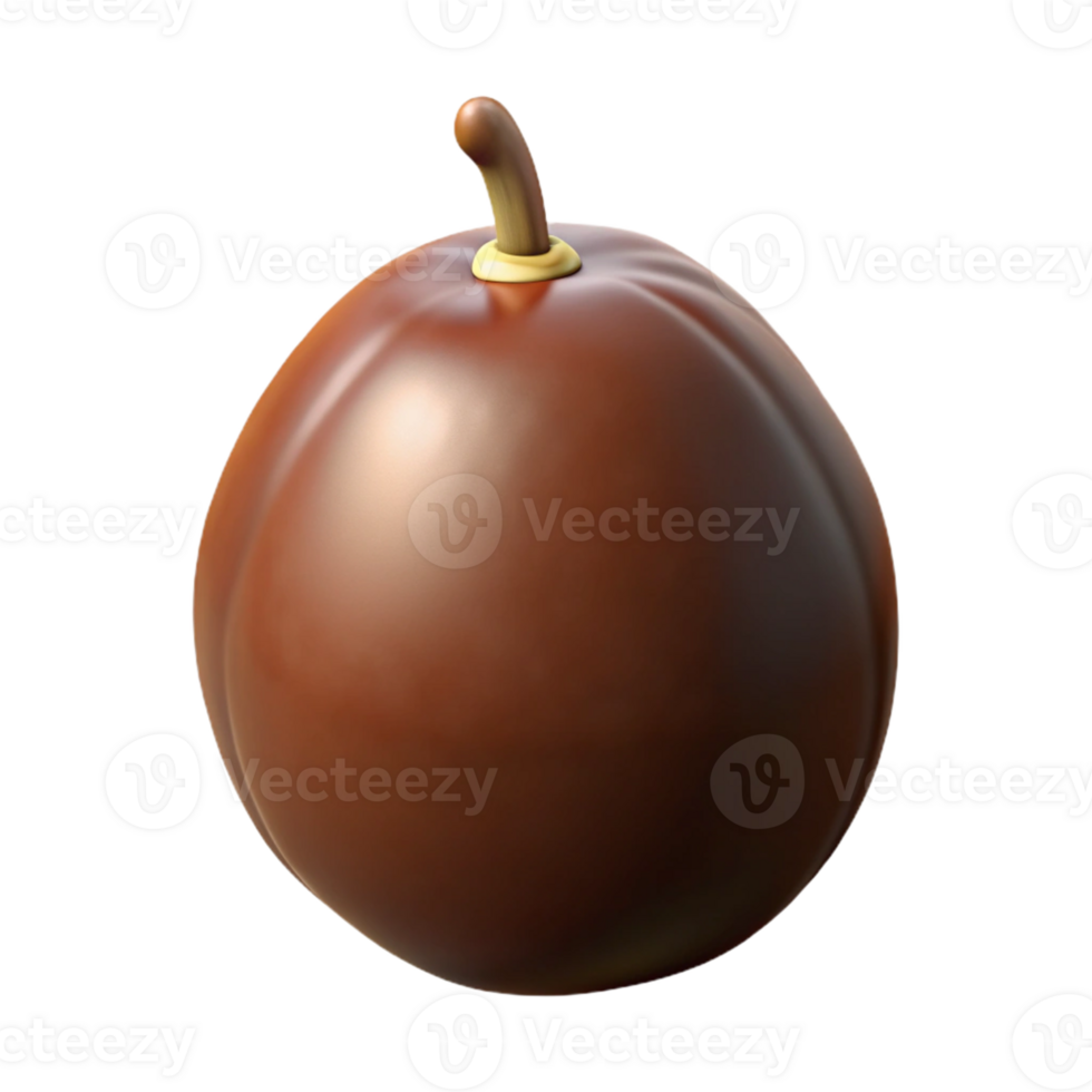 3D Render of a Brown Plum png