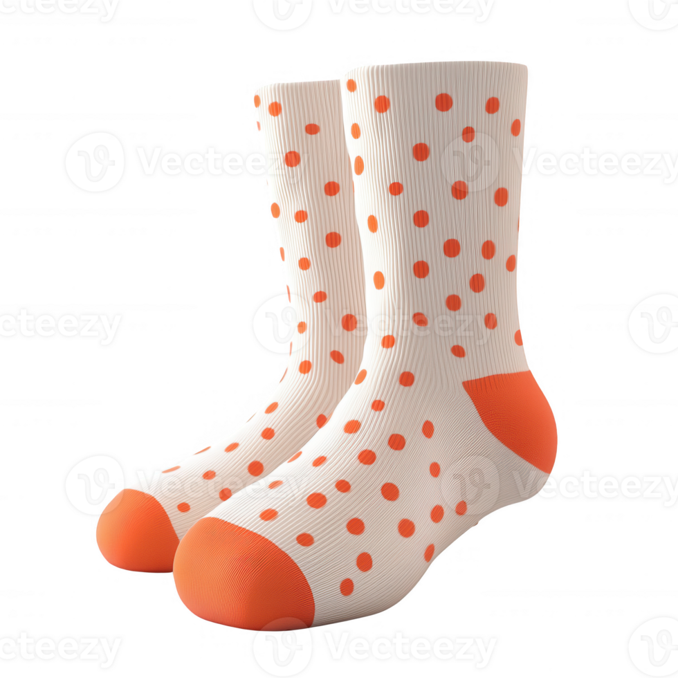 Colorful polka dot socks for a fun and vibrant fashion statement. png