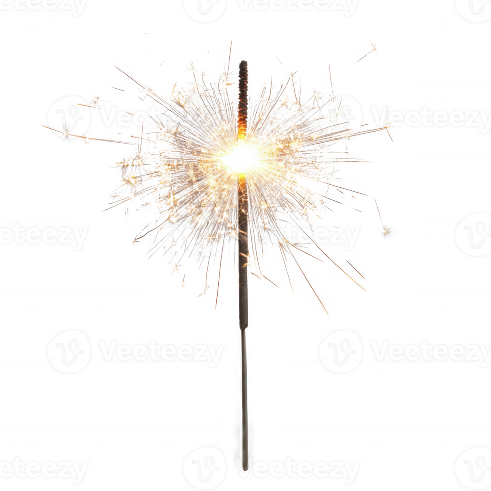 A vibrant sparkler illuminating the night, perfect for celebrations and festivities. png