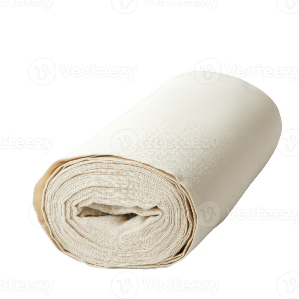 A rolled piece of fabric, perfect for sewing projects and creative crafts. png
