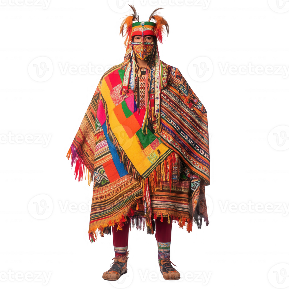 A colorful depiction of traditional attire showcasing rich cultural heritage. png