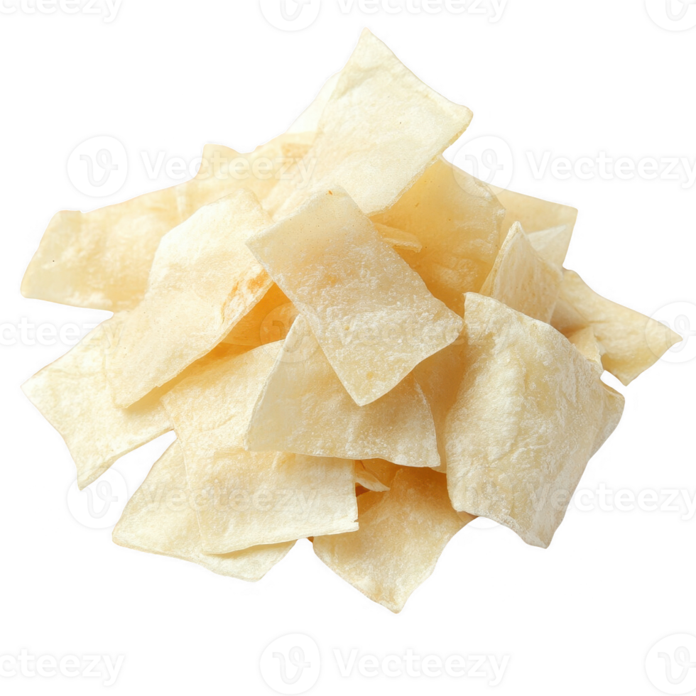 A pile of crispy, golden snack chips ready to enjoy for any occasion. png