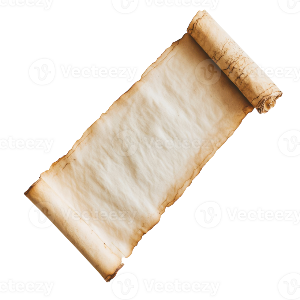 ancien parchemin faire défiler pour historique Documentation sur transparent Contexte png
