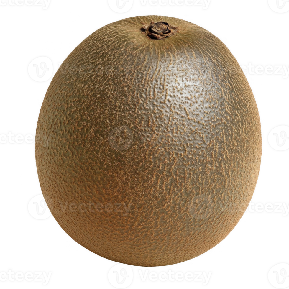 A close-up view of a unique brown fruit with textured skin and round shape. png