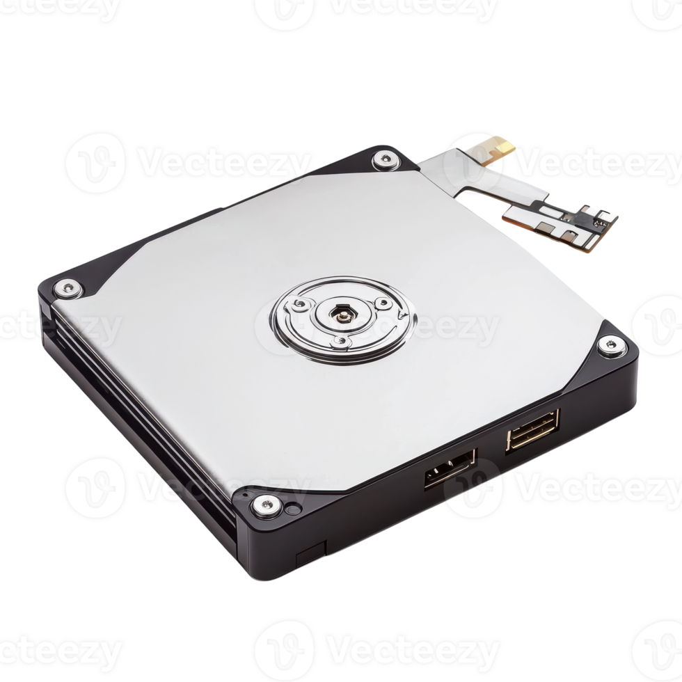 Portable Hard Drive Isolated on a White Background for Tech Advertising on transparent background png