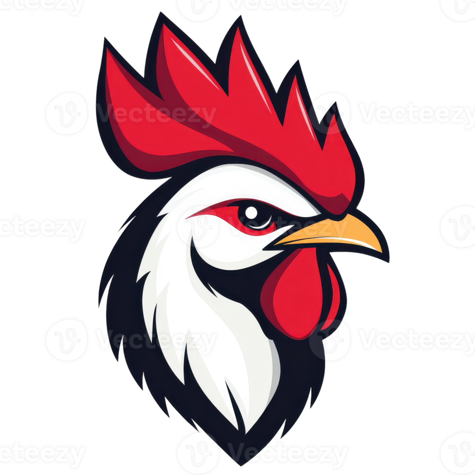Isolated Rooster on White Background for Culinary and Farm Images on transparent background png