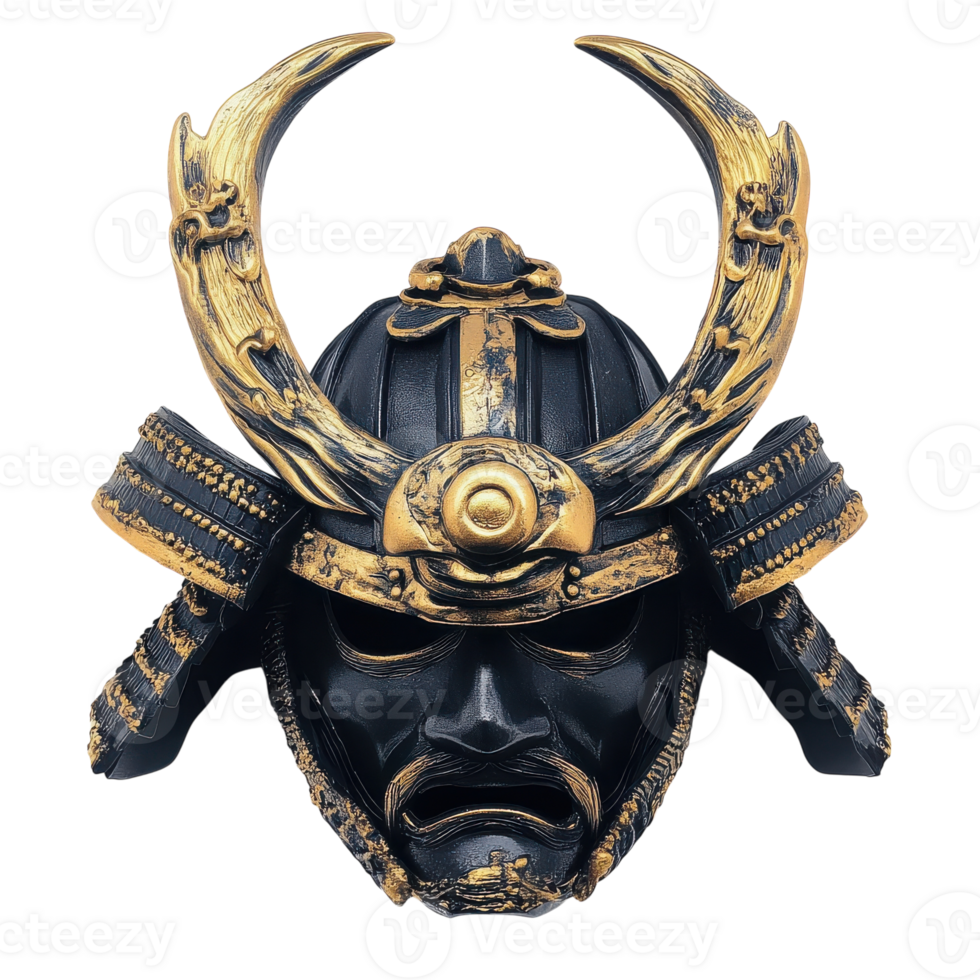 Samurai Kabuto Helmet for Cultural and Historical Representation on transparent background png