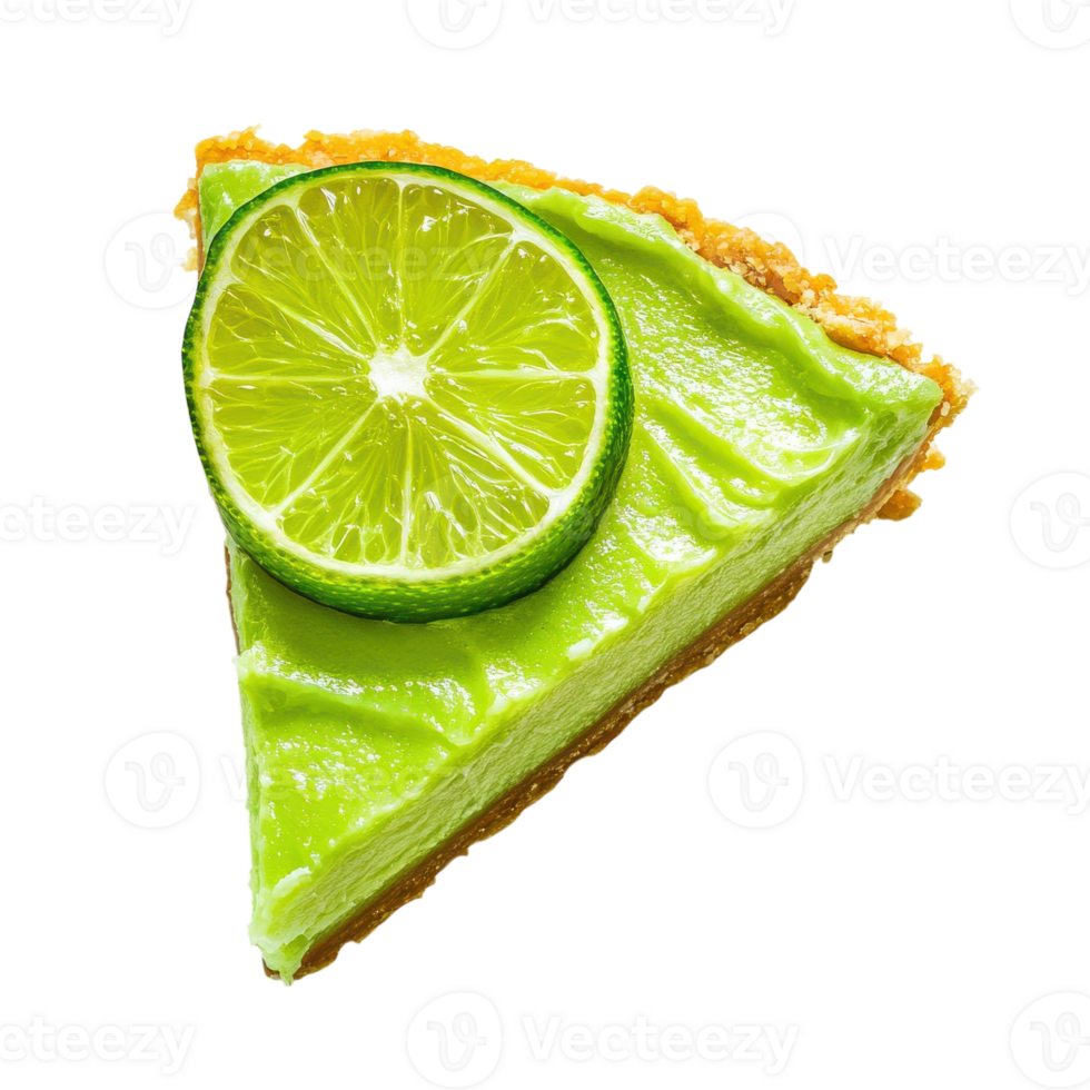 Delicious Slice of Key Lime Pie Perfect for Dessert Lovers on transparent background png