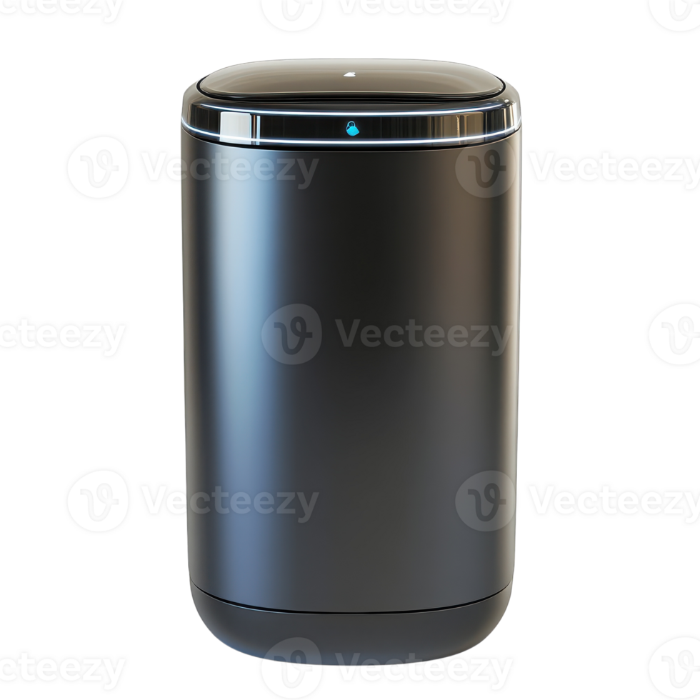 Smart Trash Can Isolated on a White Background for Modern Kitchen Use on transparent background png