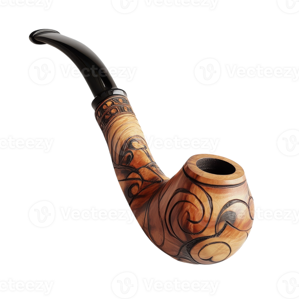 Vintage Smoking Pipe for Collectors and Enthusiasts on transparent background png