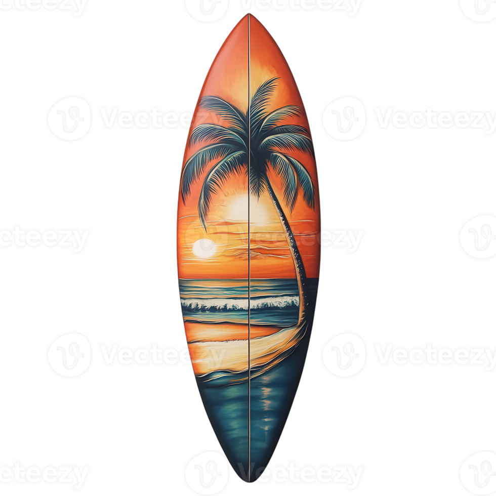 Surfboard for High-Performance Surfing Sessions on transparent background png