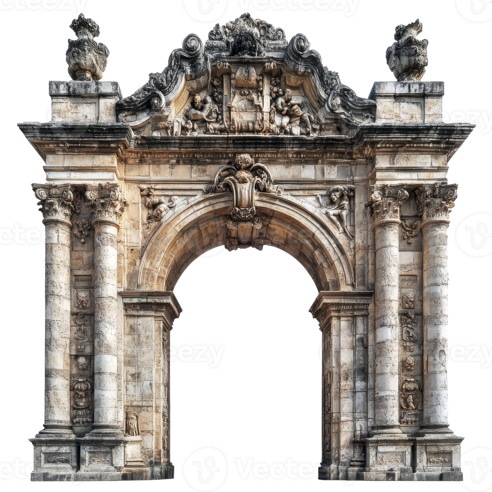 Toledo Gate in Madrid A Historic Monument and Architectural Marvel on transparent background png