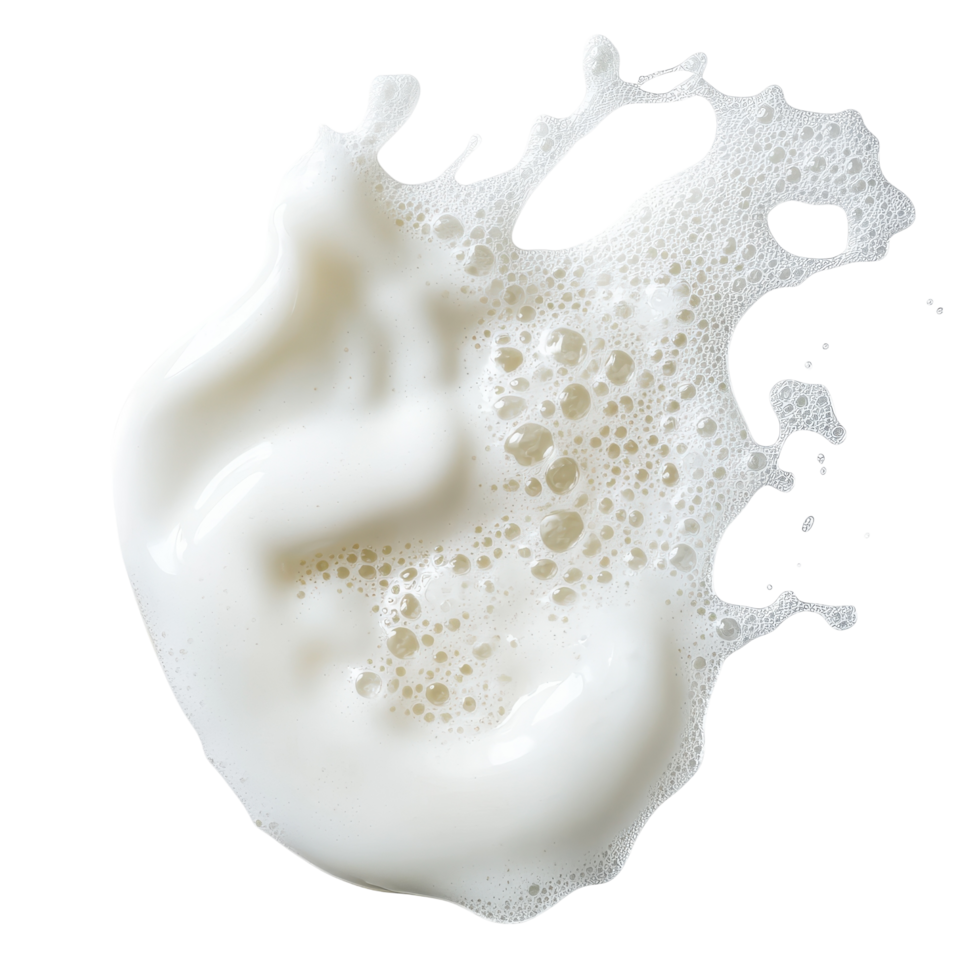 White Liquid Suds from Soap, Shampoo, or Body Wash on transparent background png