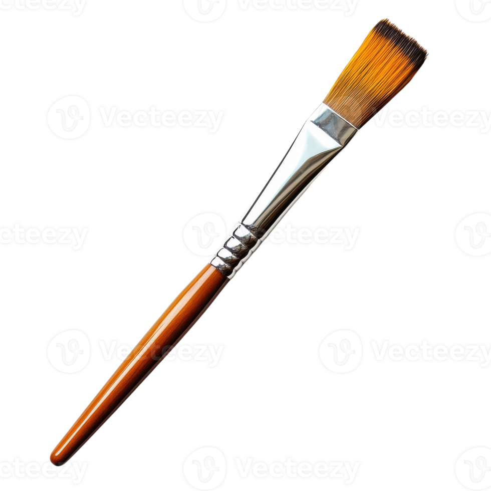 A Paintbrush on a Table for Creative Projects and Artworks on Transparent Background png