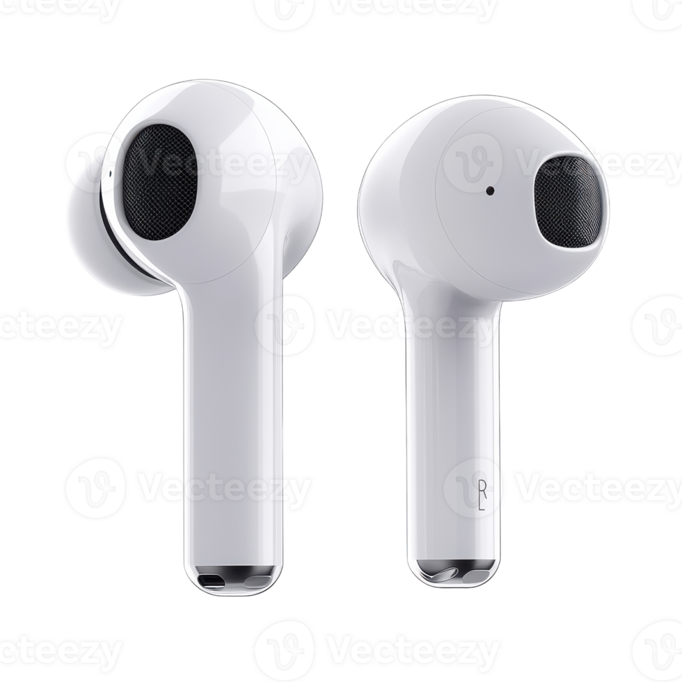 Modern Wireless Earbuds for Comfortable Listening Experience on Transparent Background png