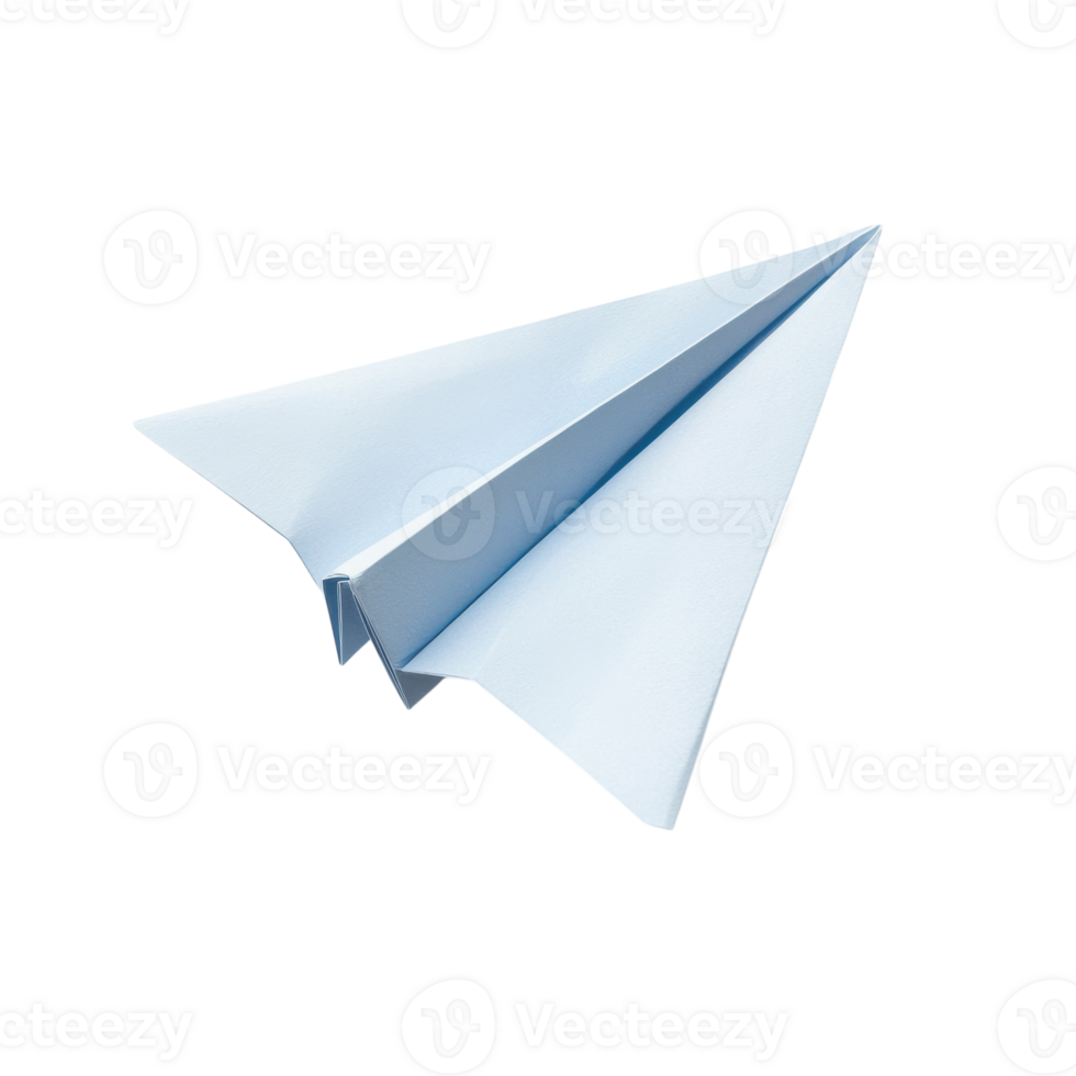 A Simple Paper Airplane Folded Neatly Isolated for Educational Use on Transparent Background png