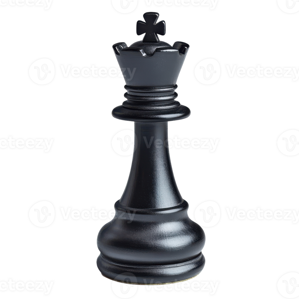 elegant schwarz König Schach Stück - - perfekt zum Strategie Spiele auf transparent Hintergrund png