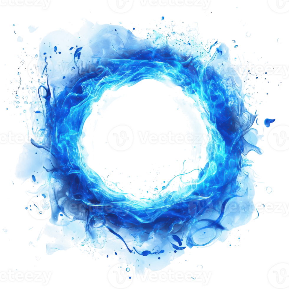 Dynamic Blue Fire Effect for Creative Visuals on Transparent Background png