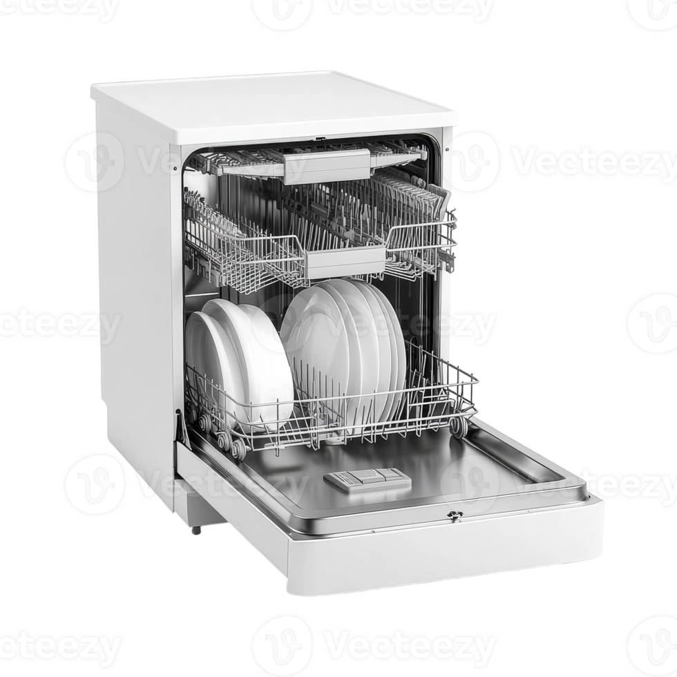 Efficient Electric Dishwasher for Modern Kitchens on Transparent Background png