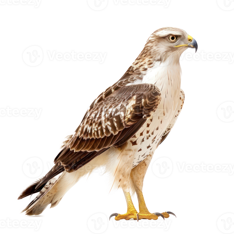 a hawk is standing on a transparent background png