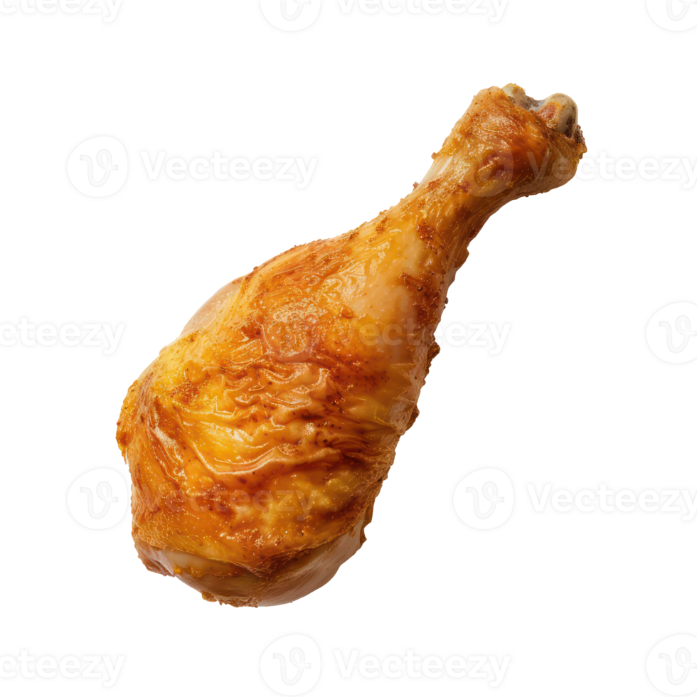 a chicken leg on a transparent background png