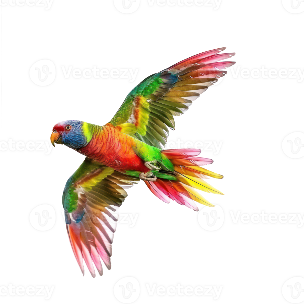 rainbow lorikeet bird flying in the air png