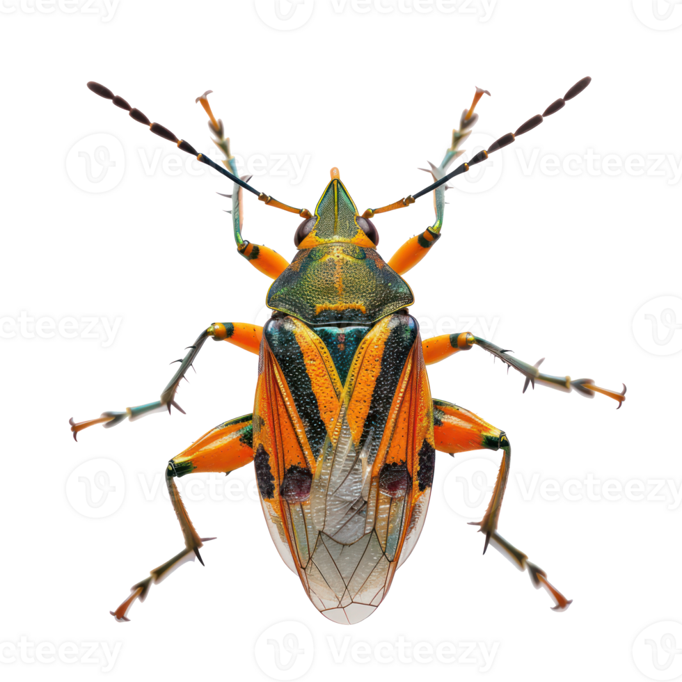 Bug front view full body isolate on transparent background png