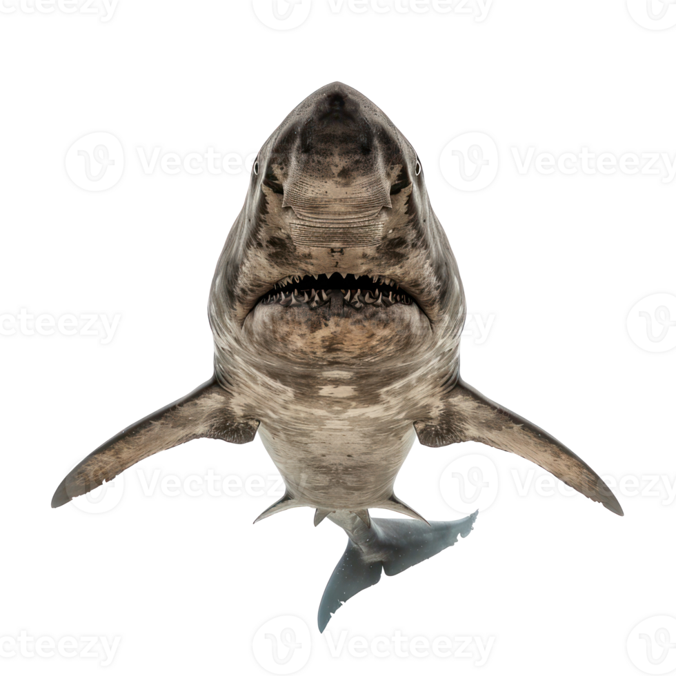 great white shark isolate on transparent background png