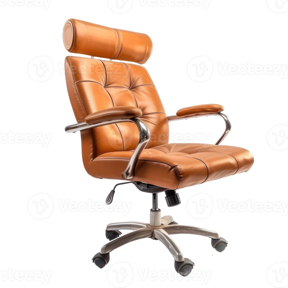 Office Chairs side view full body isolate on transparent background png