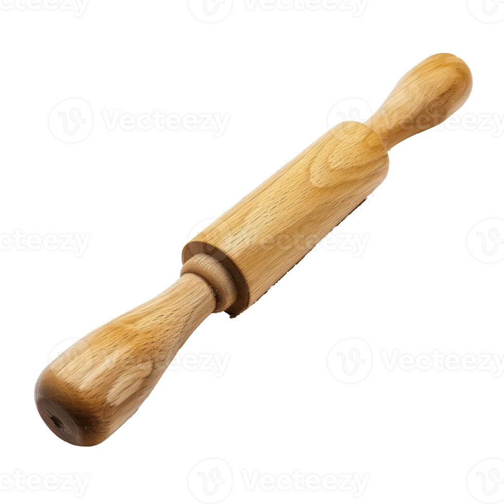 Rolling pin side view full length isolate on white background png