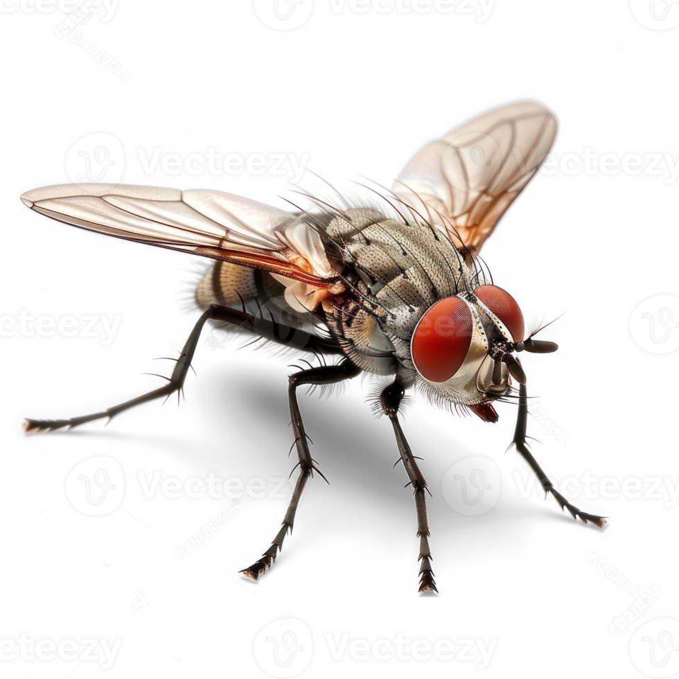 vlieg voorkant visie vol lichaam isoleren Aan transparant achtergrond, png