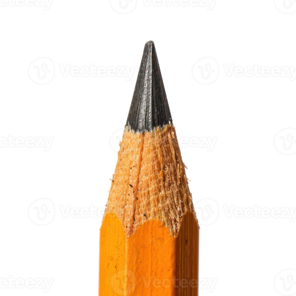 pencil top view isolate on transparent background png