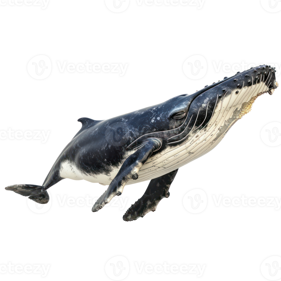 humpback whale isolate on transparent background png