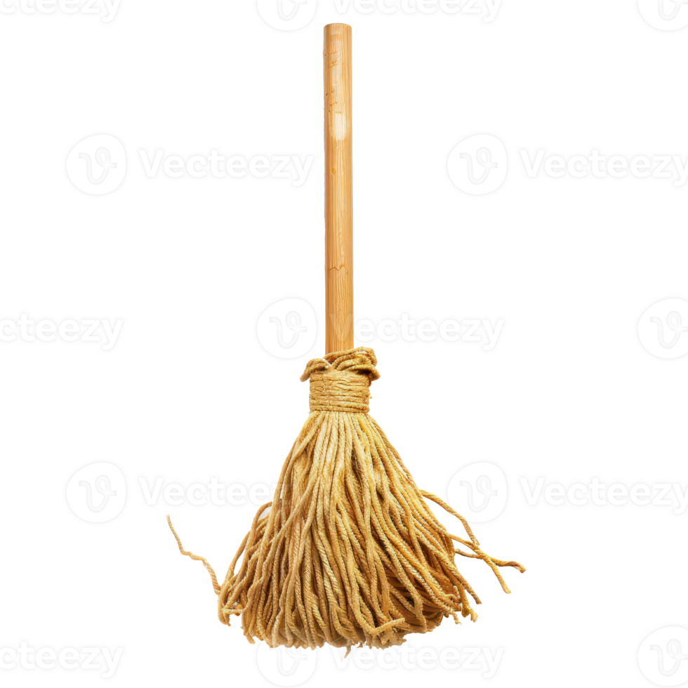 Mop top view full length isolate on transparent background png