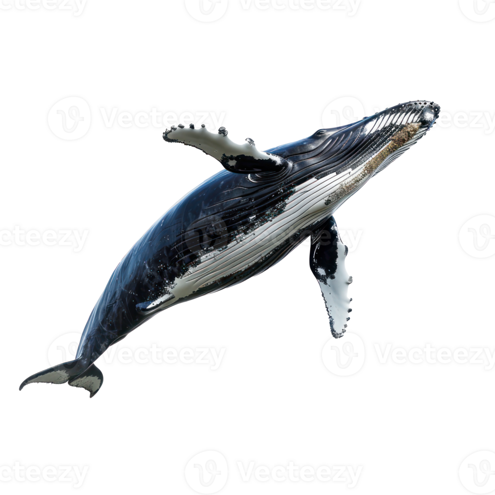 humpback whale isolate on transparent background png