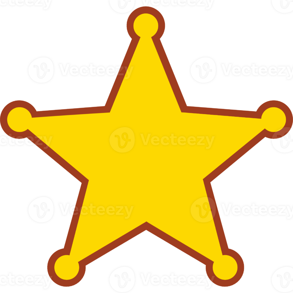 sheriff star badge. Sheriff star icon. Cow boy png