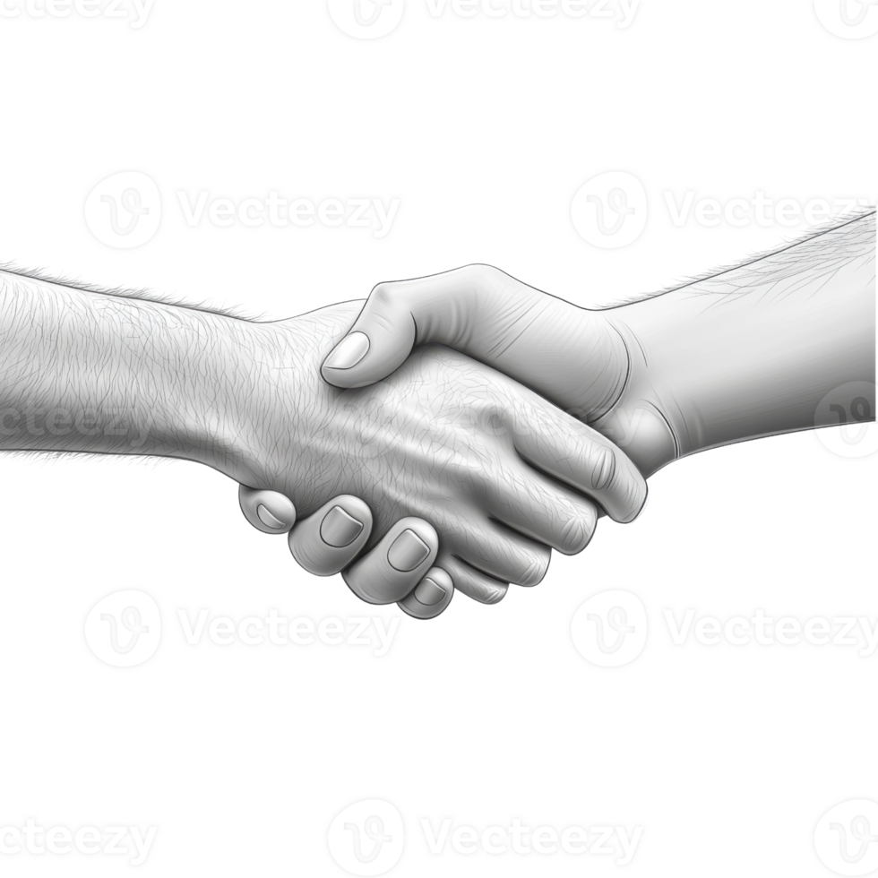 Two hands shaking in agreement, symbolizing partnership and mutual understanding png
