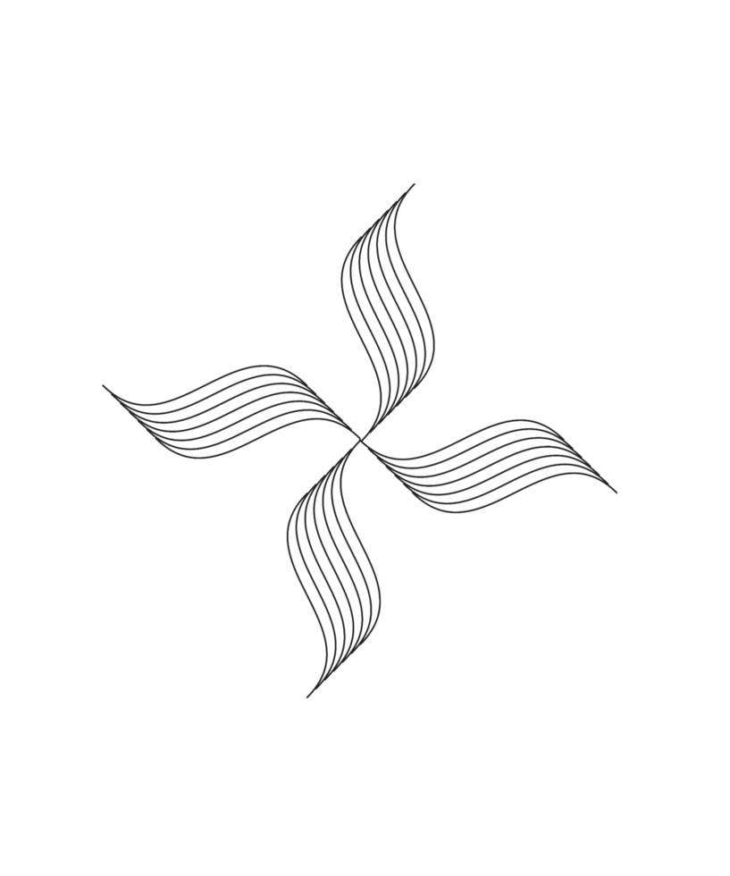 A black and white logo with a wave png