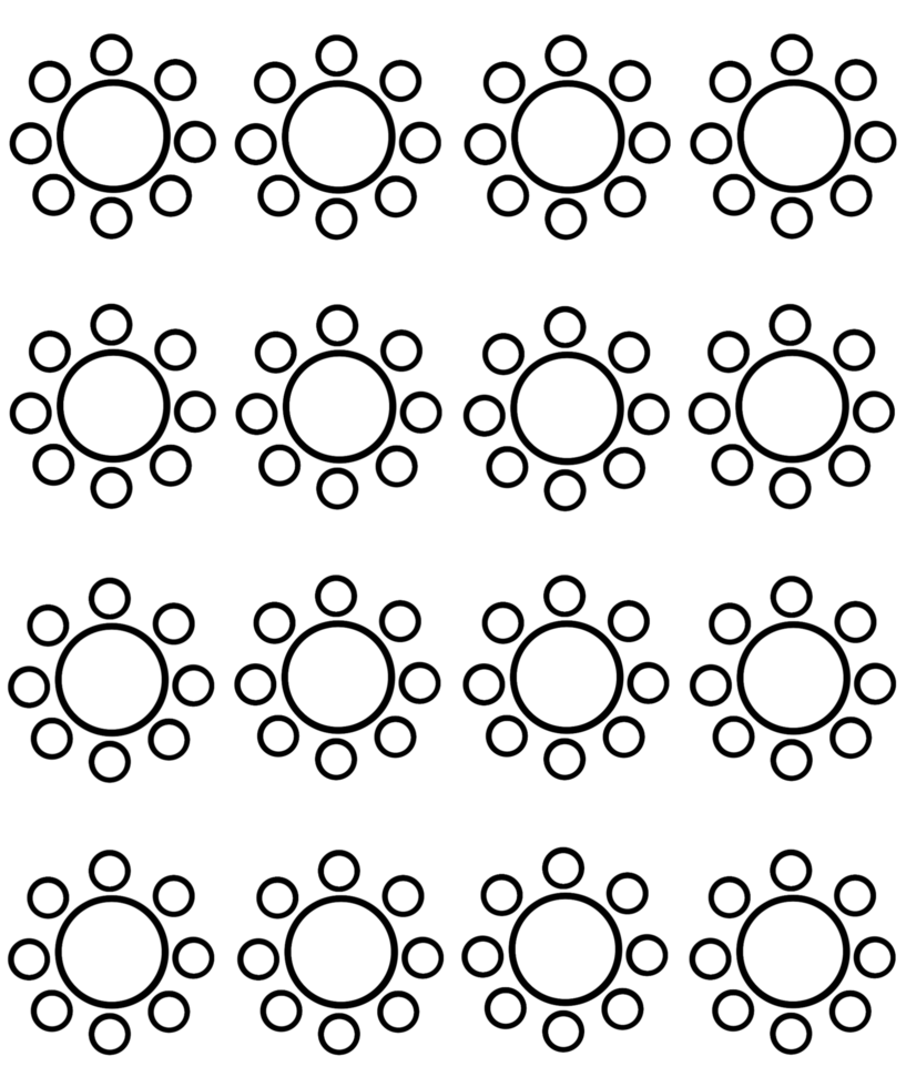 A black and white pattern with circles on it png