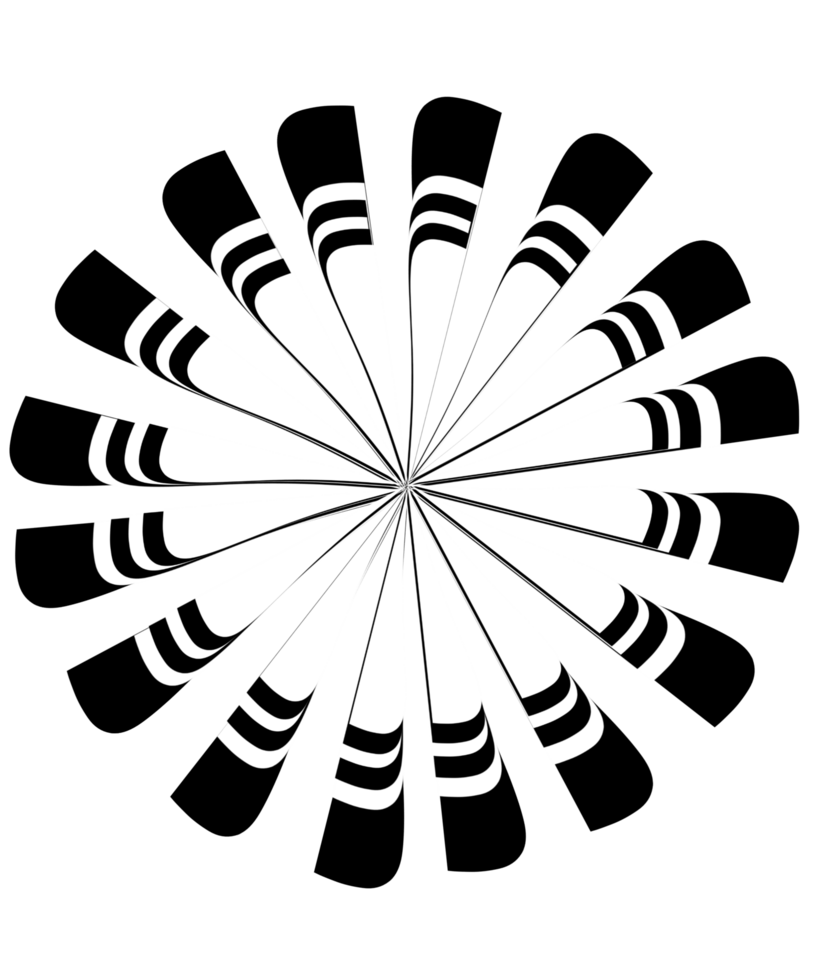 A black and white image of a flower with many lines png