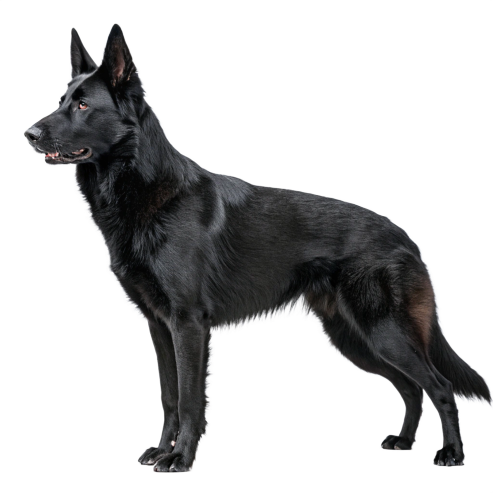 Black German Shepherd Dog transparent background image png