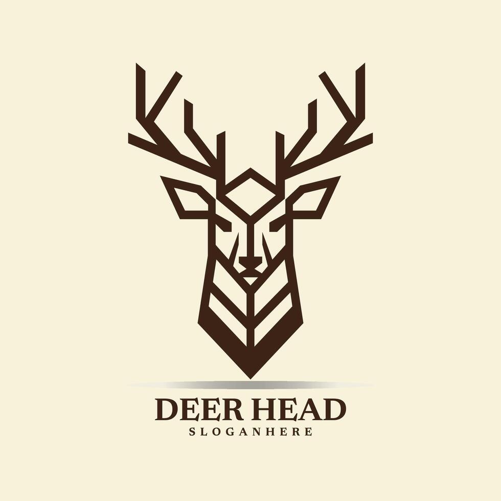 Geometric Deer Head vector