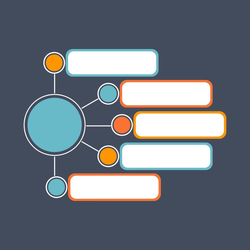 Infographic Flowchart Mindmap for Business and Education Presentation vector