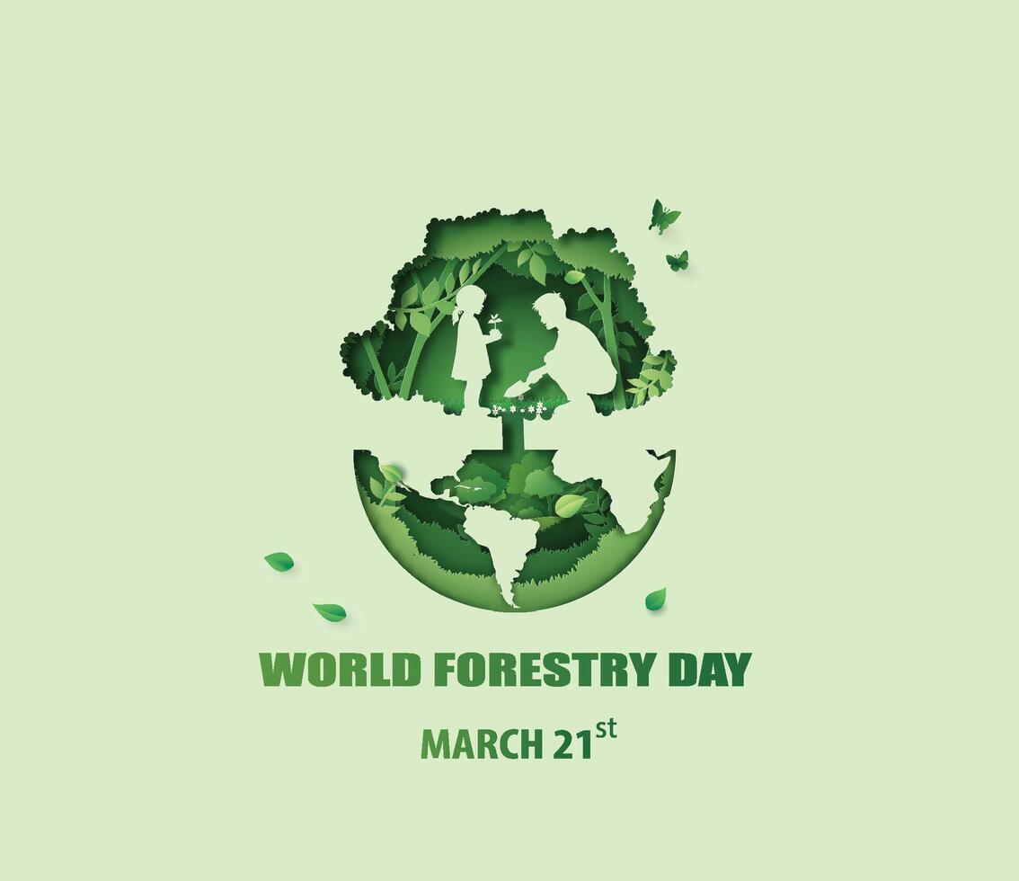 World Forestry Day vector