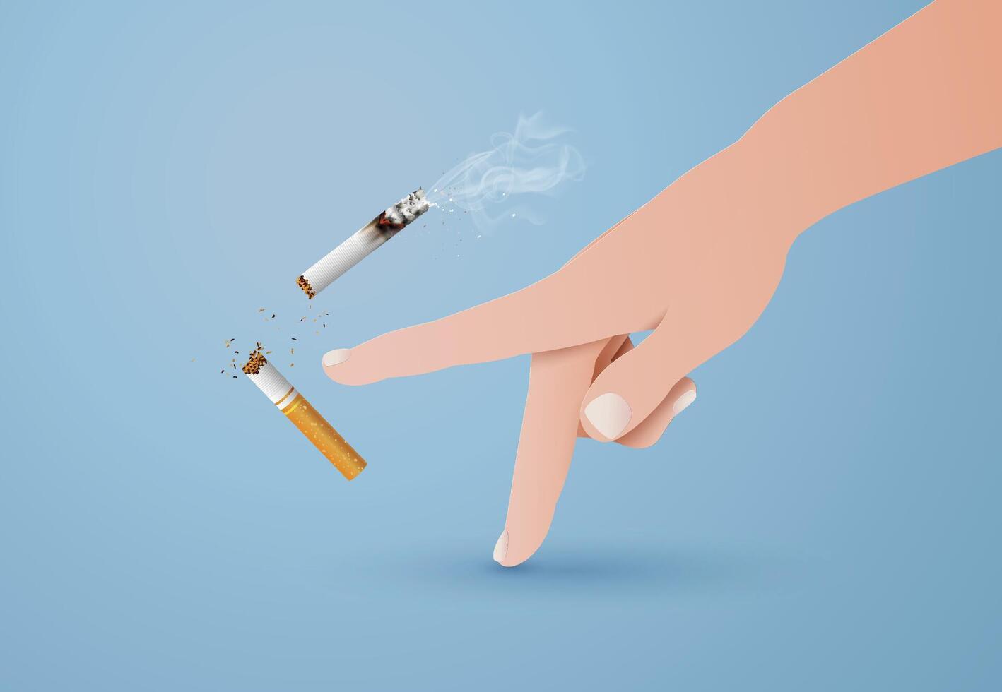No smoking and World No Tobacco Day vector