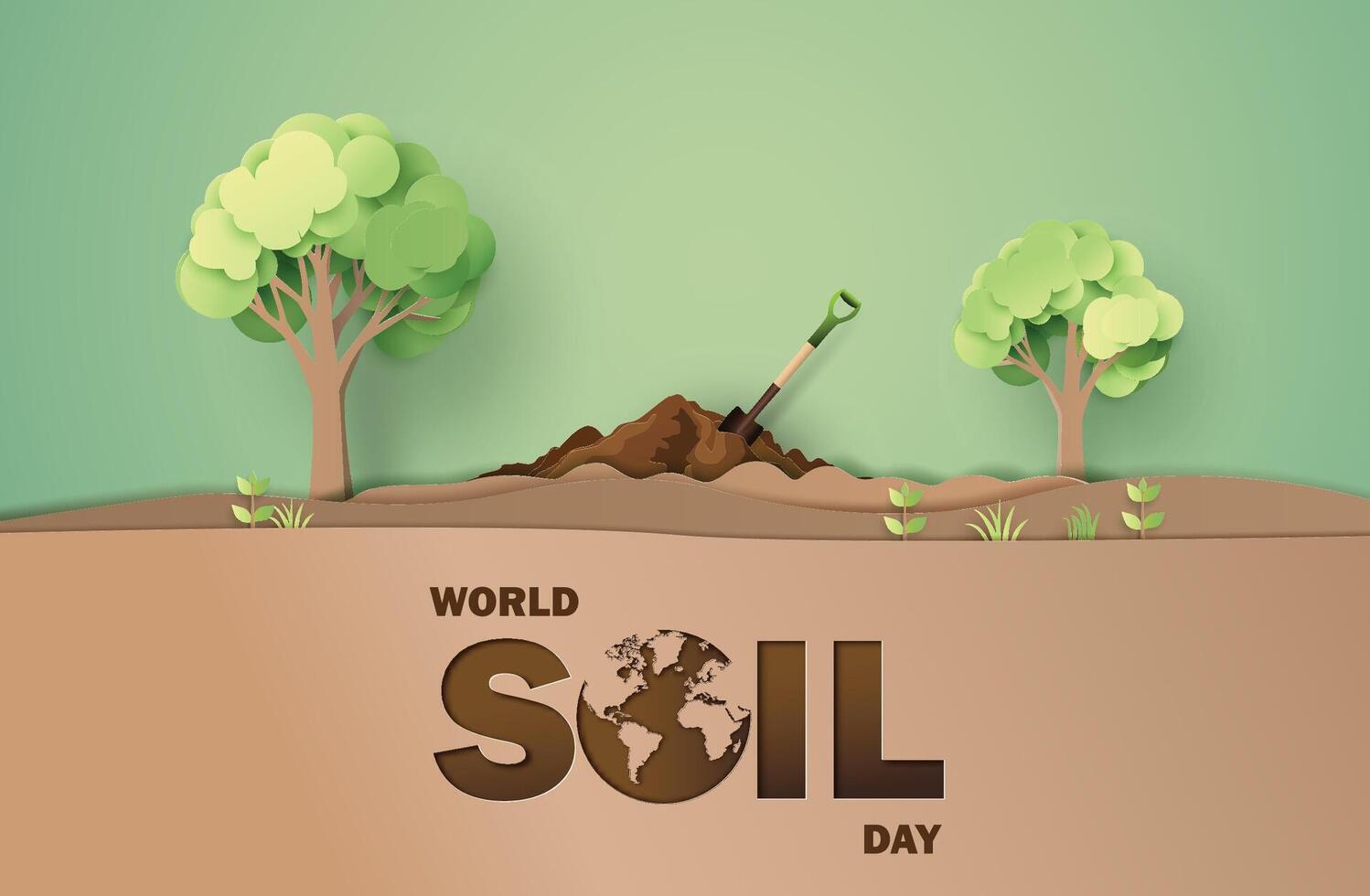 World Soil Day - Celebrate Soil Health and Growth vector