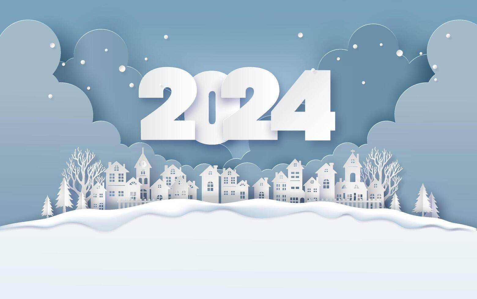 Merry Christmas and Happy New Year vector