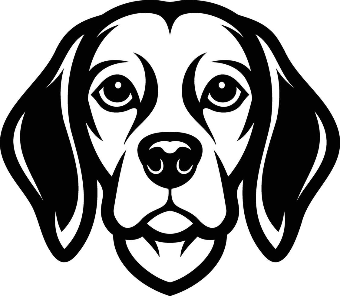 Beagle Dog Silhouette The Loyal and Playful Companion in Shadows vector