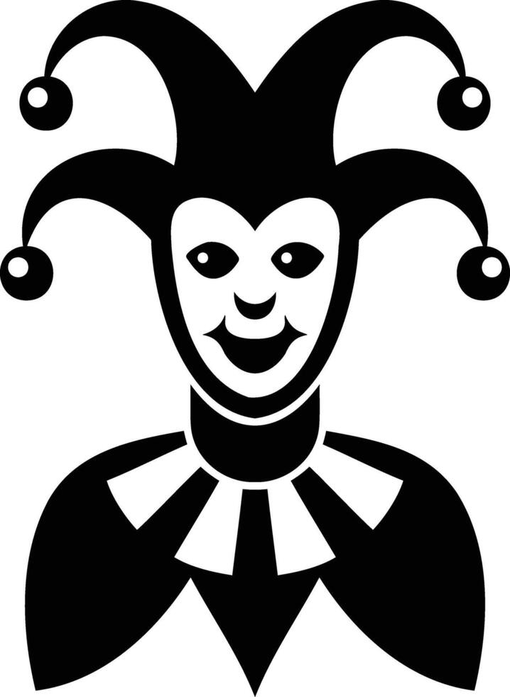 Jester Silhouette The Iconic Symbol of Humor and Mystery vector